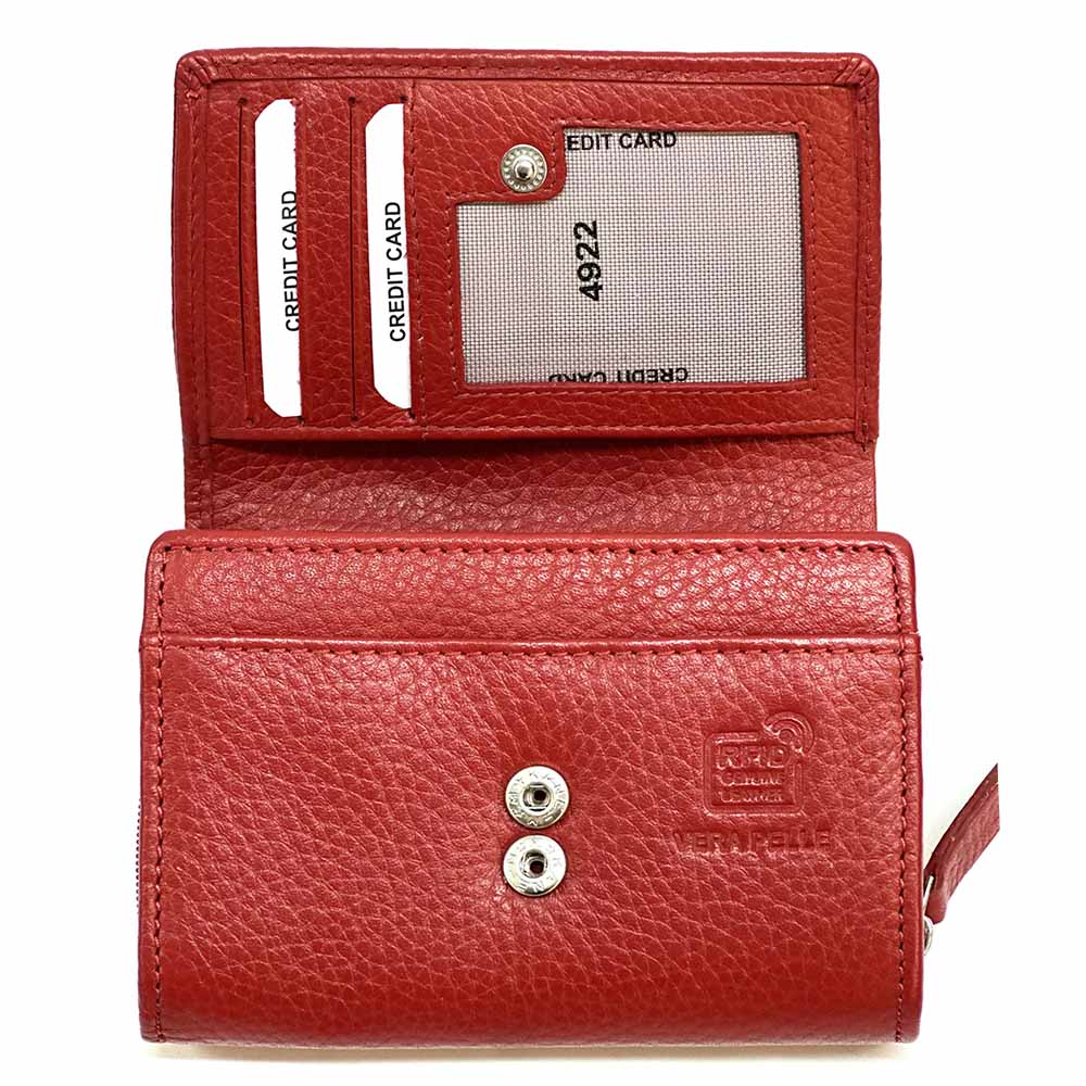 Tris Leather Wallet - Made In Italy