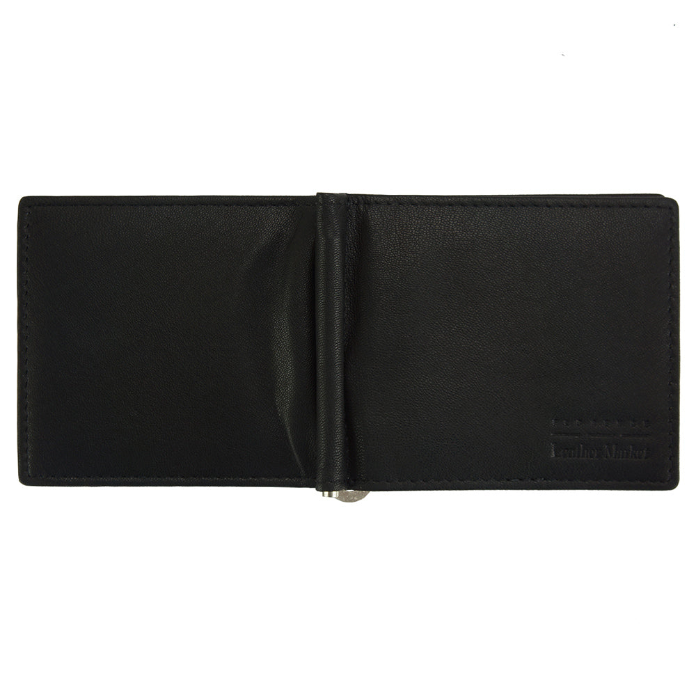 Gianni Cow Leather Money Clip Wallet - Made In Italy