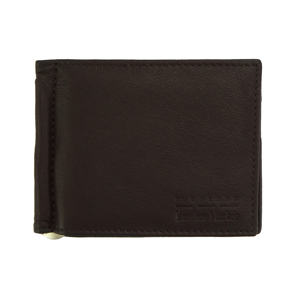 Gianni Cow Leather Money Clip Wallet - Made In Italy