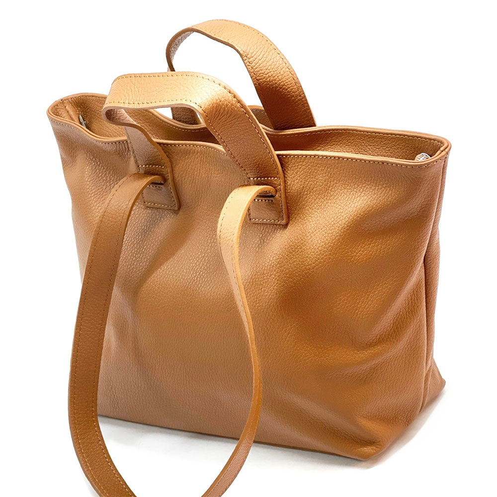 Milena Leather Tote Bag - made in Italy