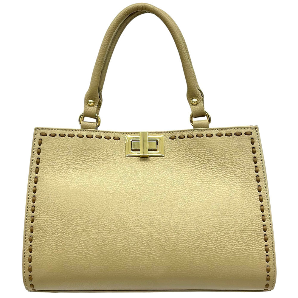 Clizia Leather Handbag - Made In Italy