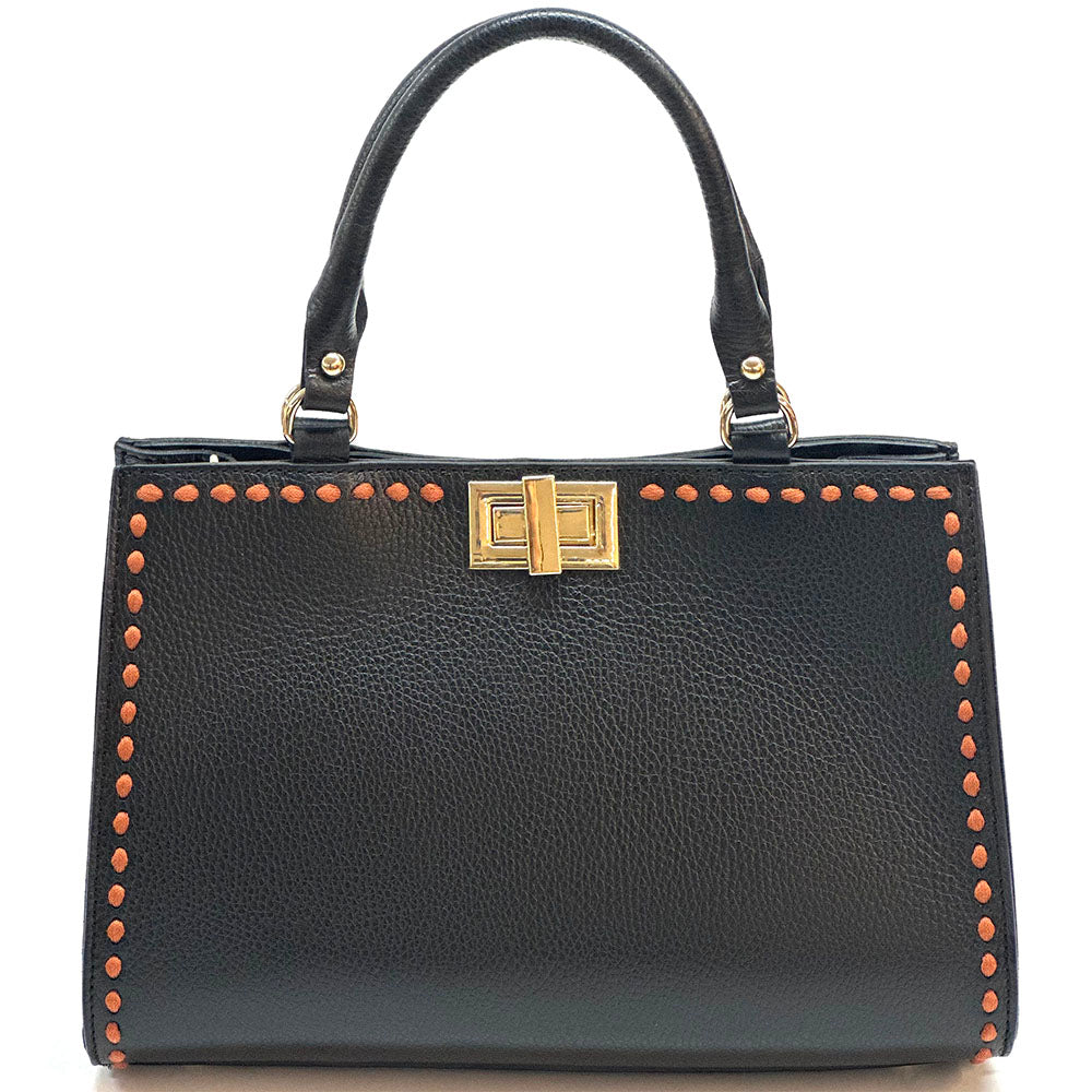 Clizia Leather Handbag - Made In Italy