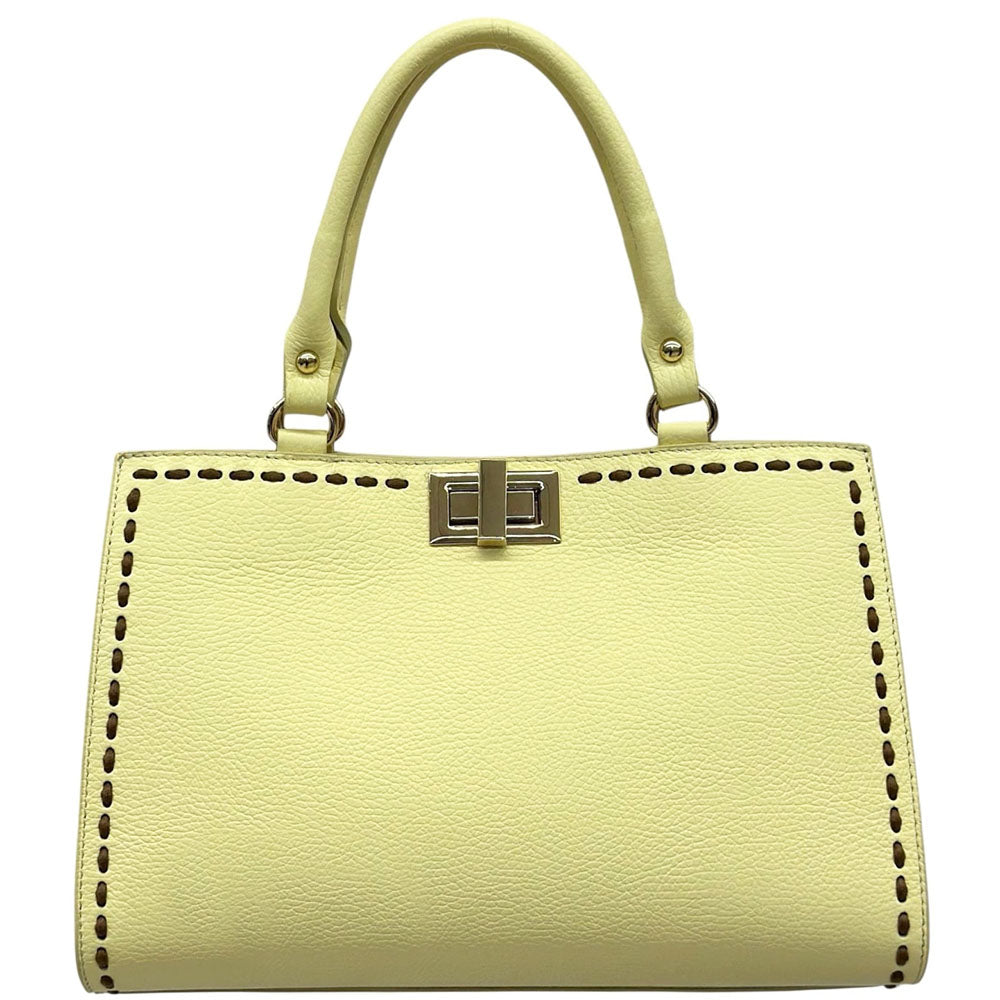 Clizia Leather Handbag - Made In Italy