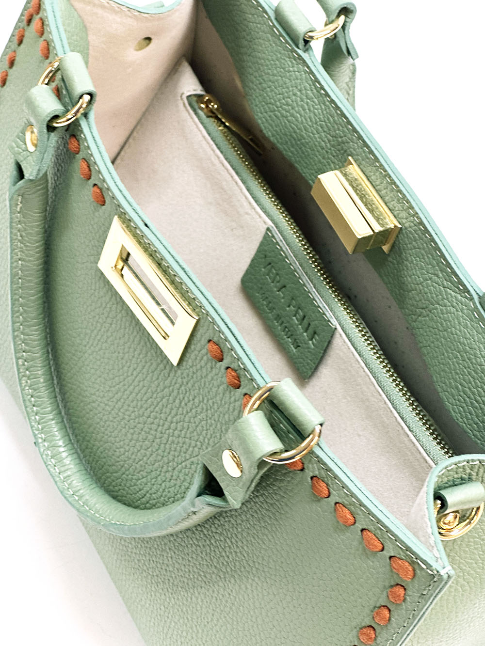 Clizia Leather Handbag - Made In Italy
