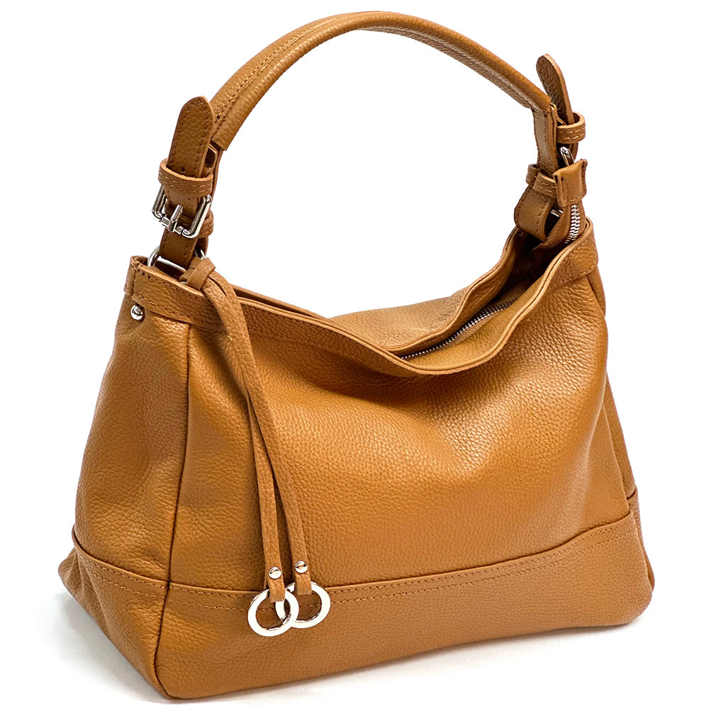 Elena Hobo Italian Leather Shoulder Bag - Made In Italy
