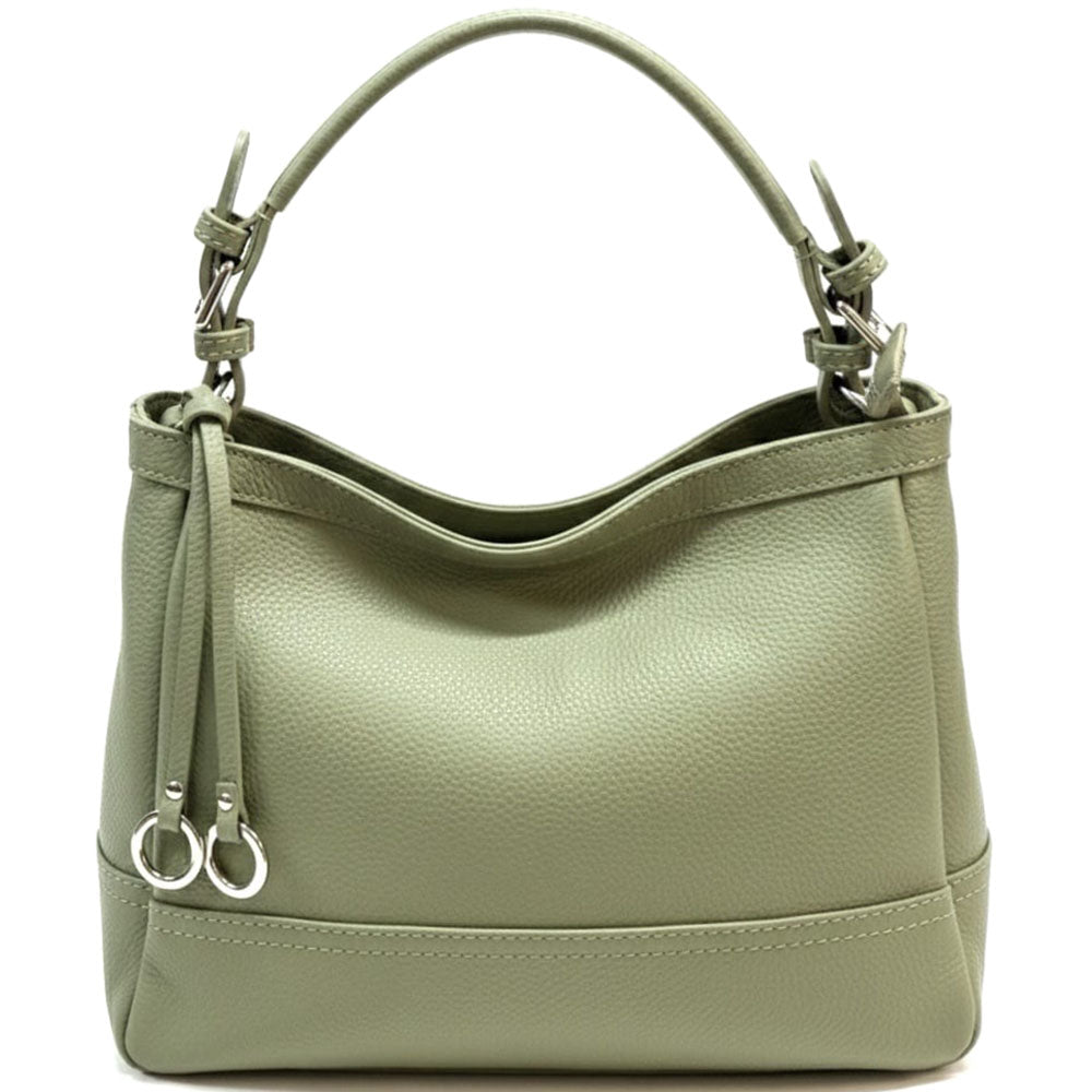 Elena Hobo Italian Leather Shoulder Bag - Made In Italy