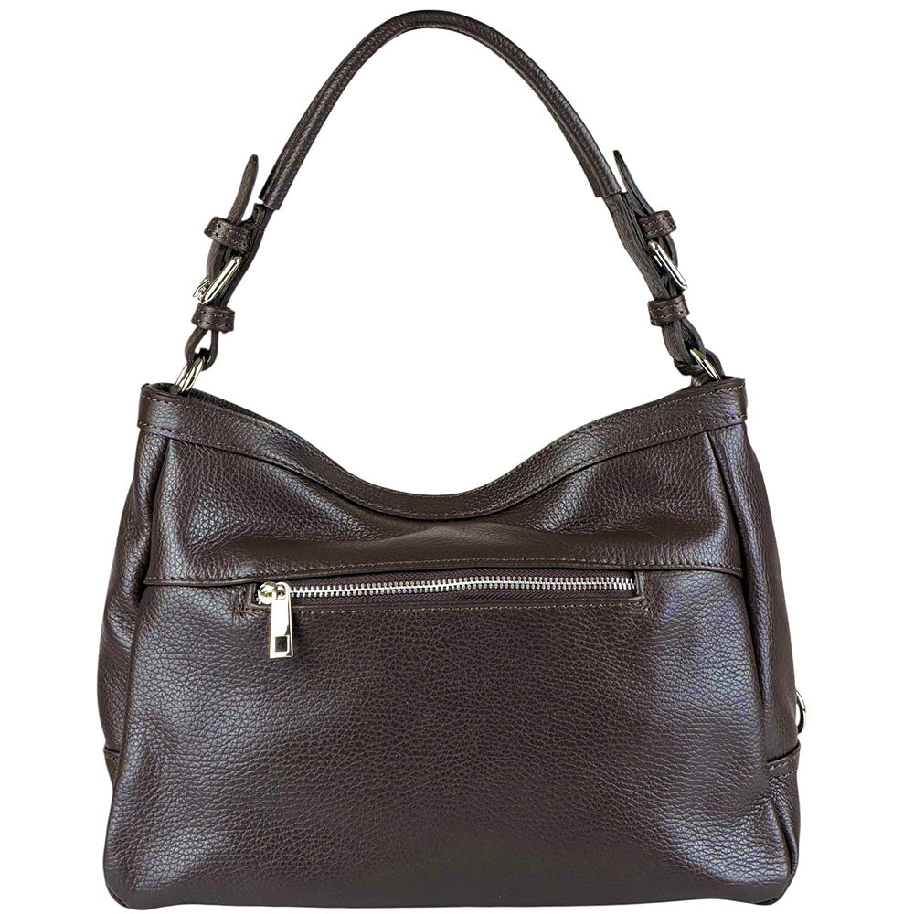 Elena Hobo Italian Leather Shoulder Bag - Made In Italy