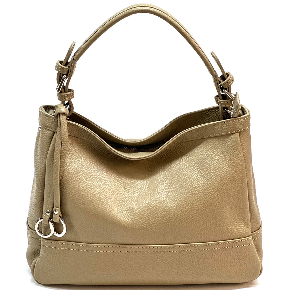 Elena Hobo Italian Leather Shoulder Bag - Made In Italy