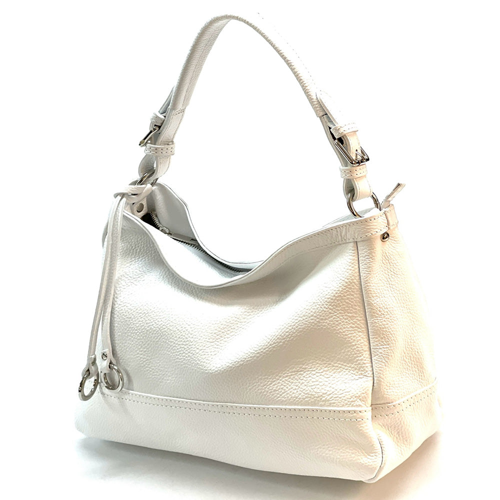 Elena Hobo Italian Leather Shoulder Bag - Made In Italy