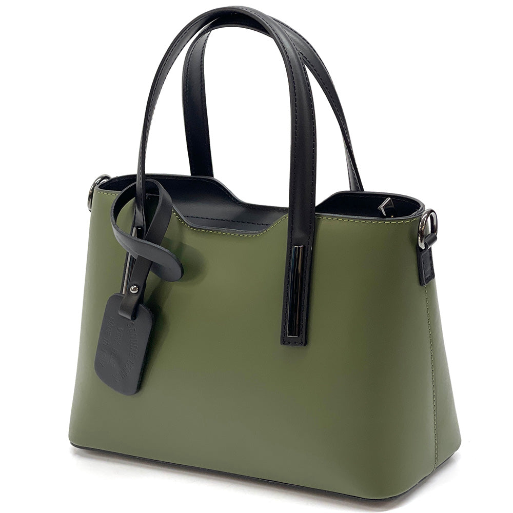 Emily leather Handbag - Made In Italy
