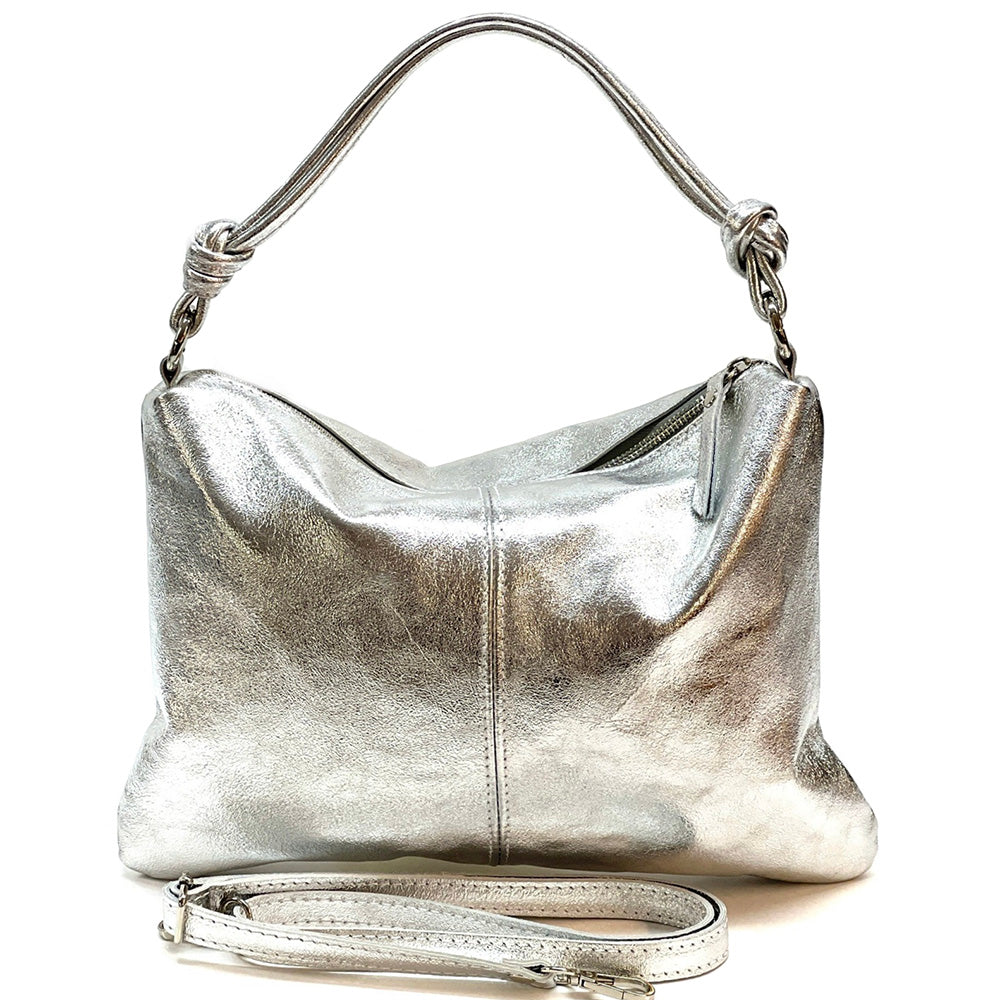 Lunaria Italian Leather Shoulder Bag - Made In Italy