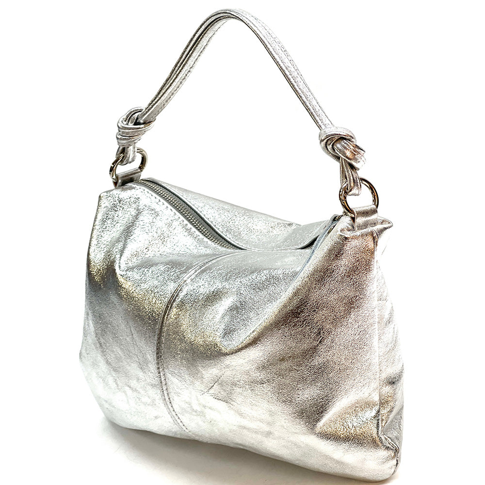 Lunaria Italian Leather Shoulder Bag - Made In Italy