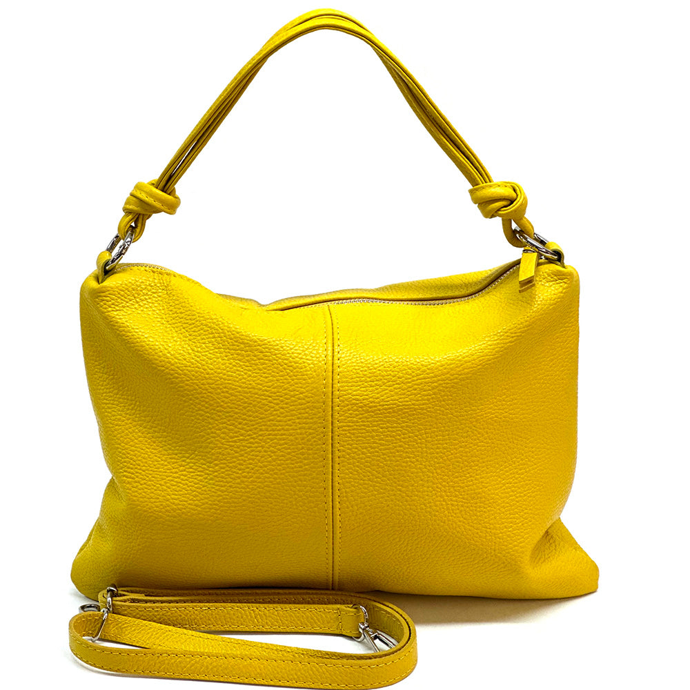 Lunaria Italian Leather Shoulder Bag - Made In Italy