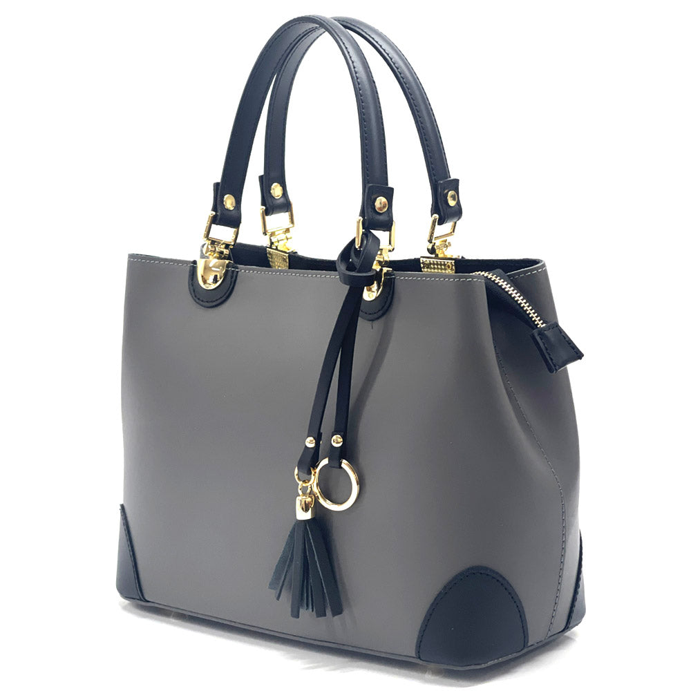 Irma leather handbag - Made In Italy