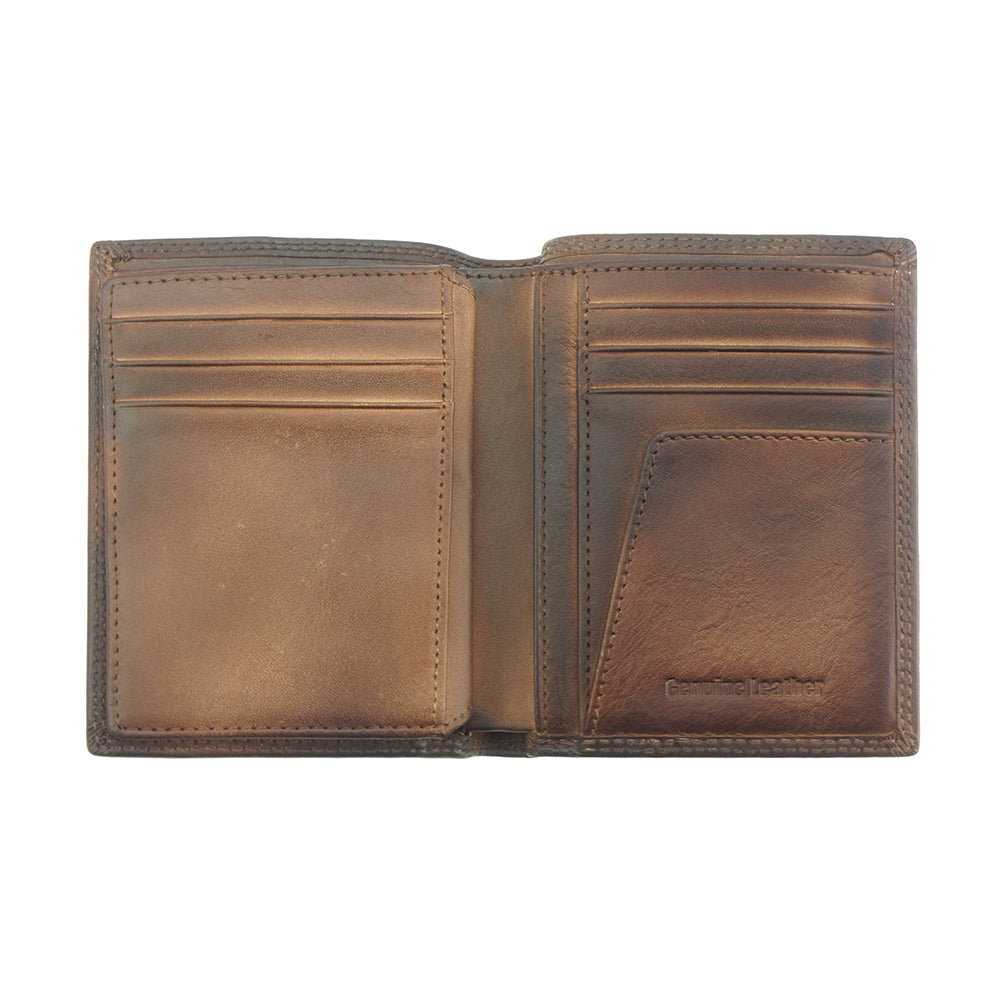 Wallet Alfio in vintage leather - Made In Italy