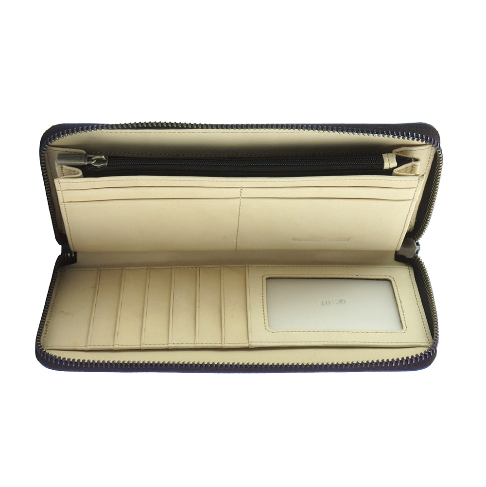 Wallet ZIPPY with Vintage Cow Leather - Made In Italy