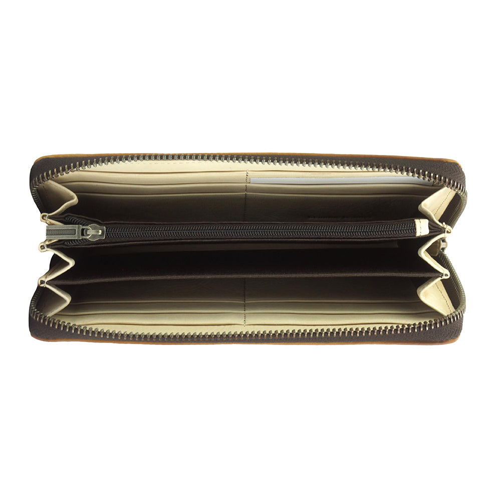 Clemenza Vintage Cow Leather Wallet - Made In Italy