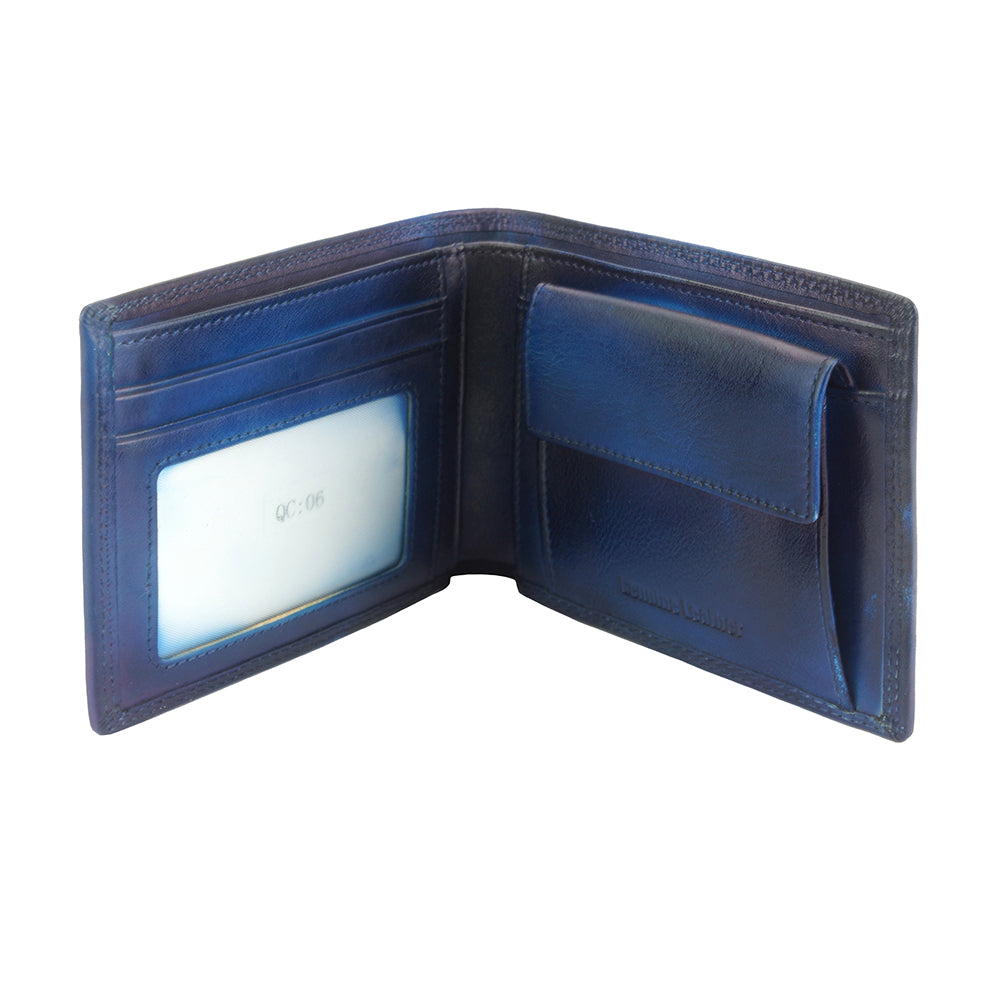 Wallet Attilio in vintage leather - Made In Italy