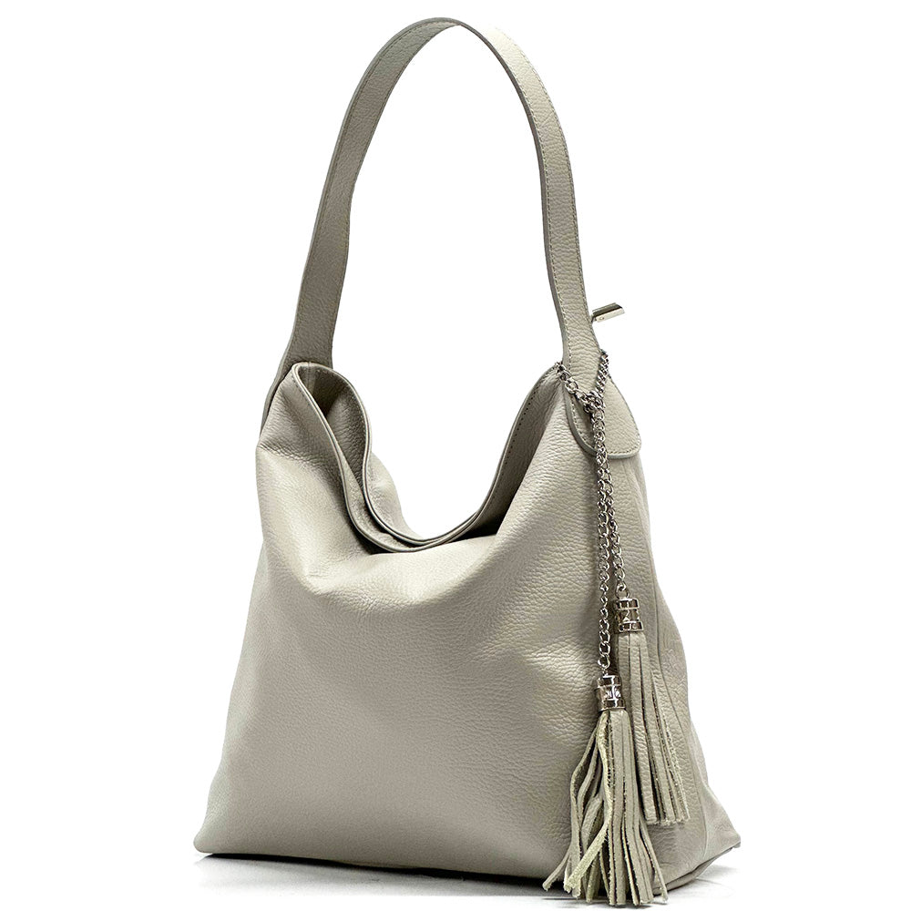 Prudenzia Leather Shoulder Bag - Made In Italy