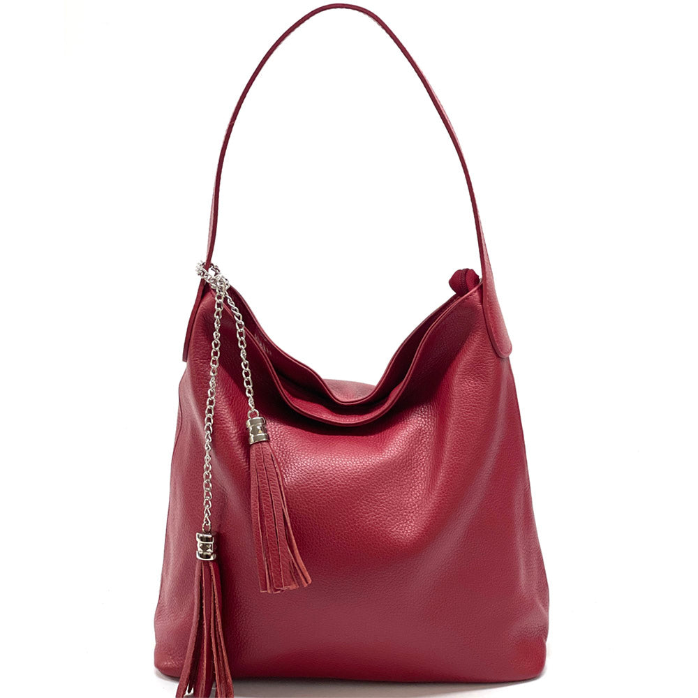 Prudenzia Leather Shoulder Bag - Made In Italy