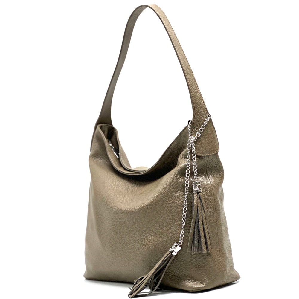Prudenzia Leather Shoulder Bag - Made In Italy