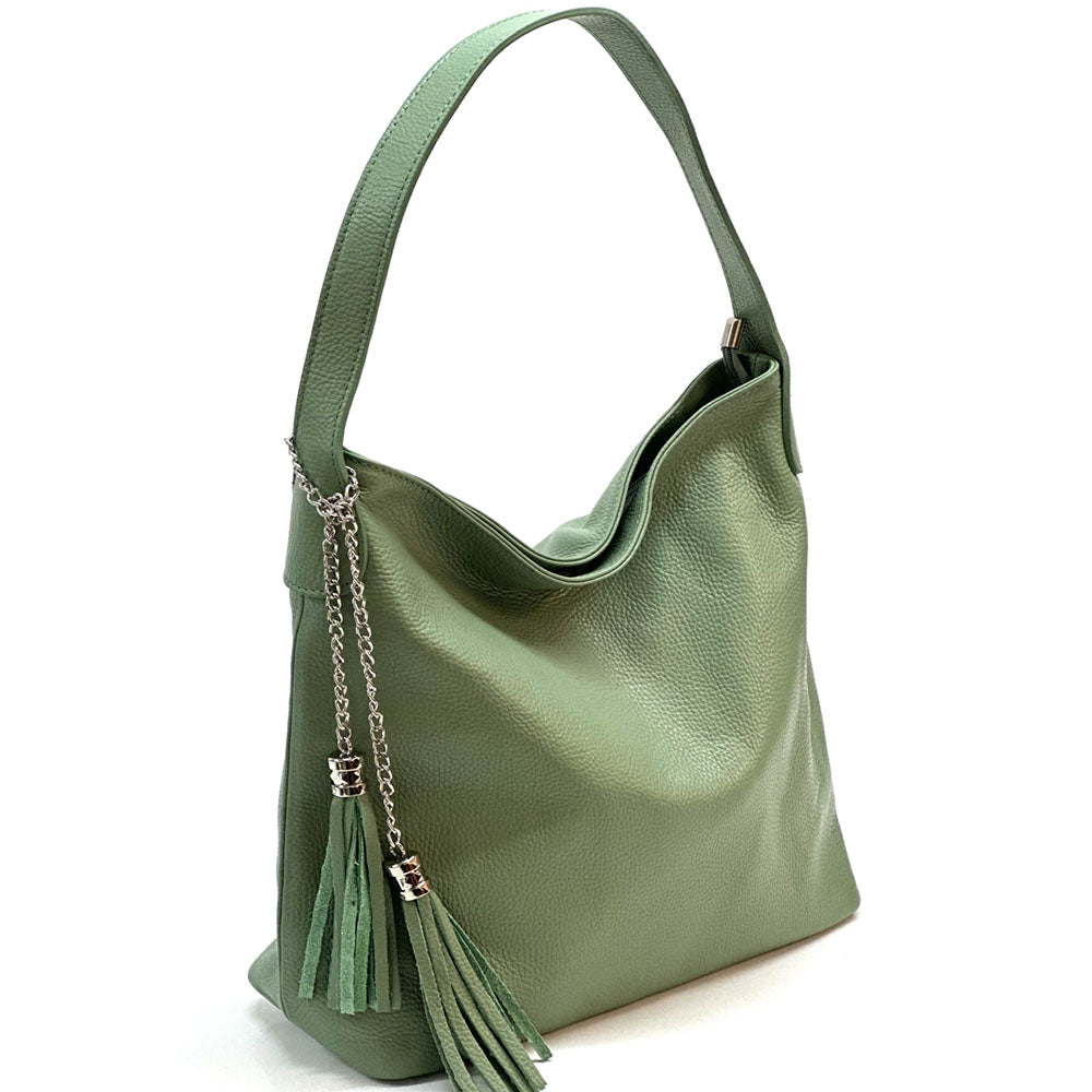 Prudenzia Leather Shoulder Bag - Made In Italy