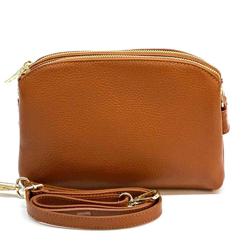 Rufina cow leather clutch - Made In Italy