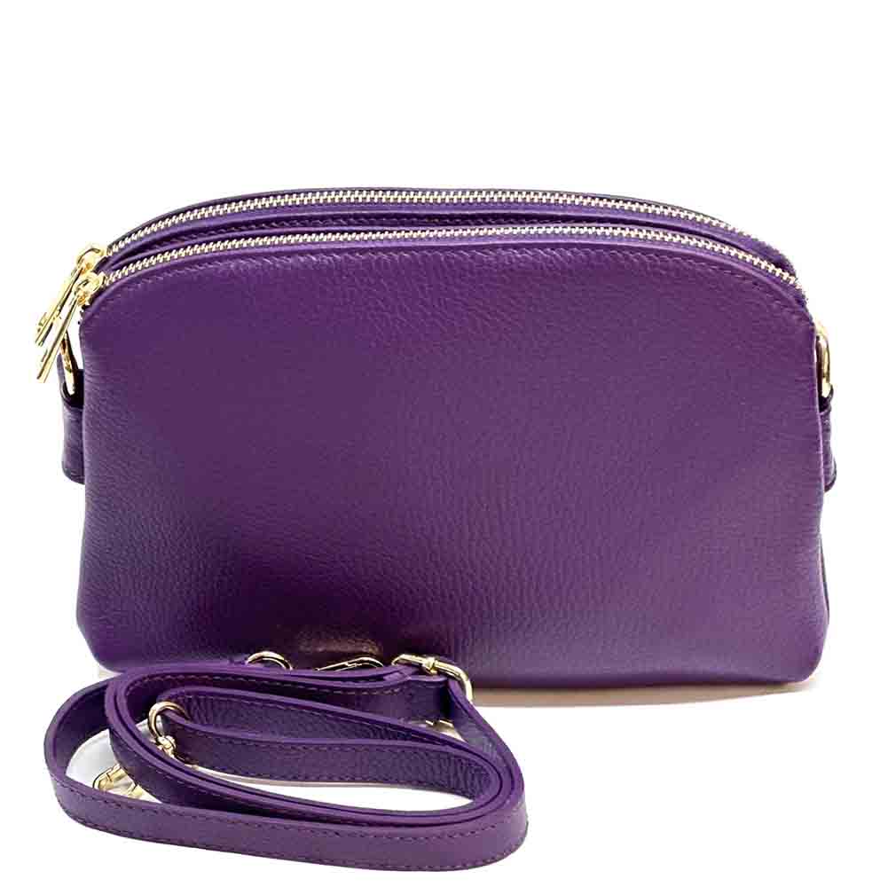 Rufina cow leather clutch - Made In Italy