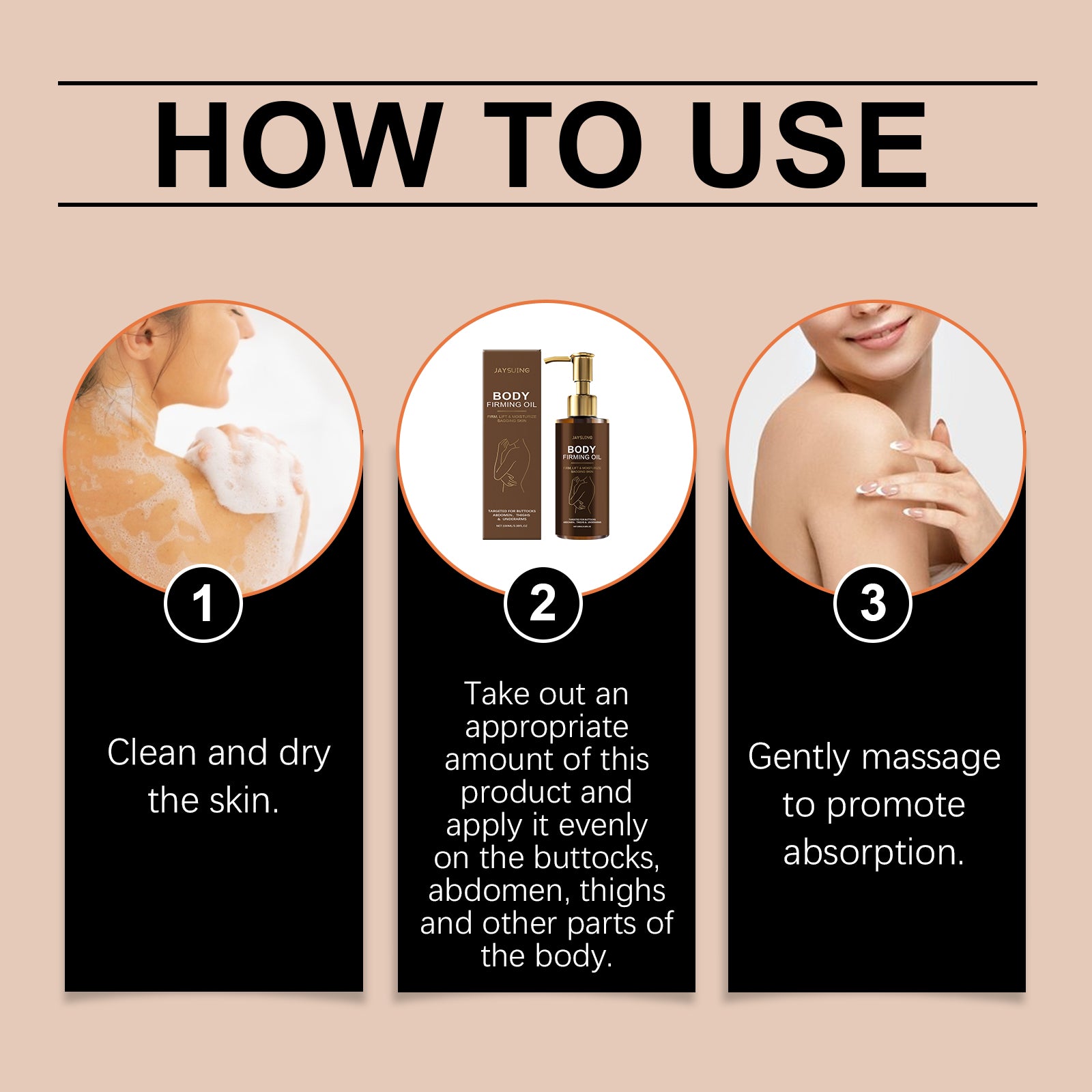 Jaysuing The Moisturizing And Firming Body Oil, Improves Dryness And Roughness. It Is Easily Absorbed During Massage, Making The Skin Smooth And Radiant