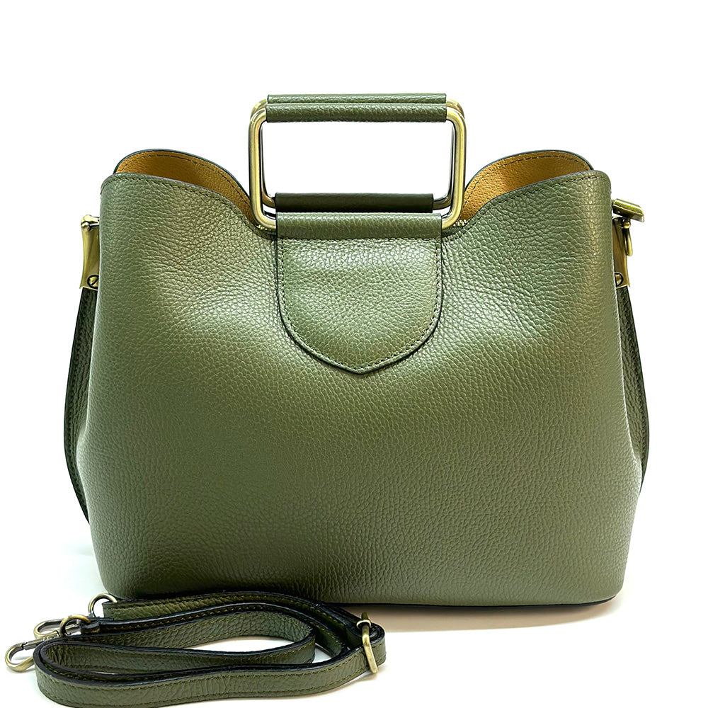 Taziana leather Handbag - Made In Italy