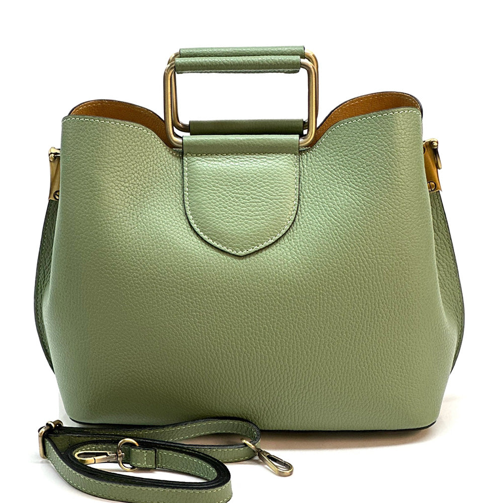 Taziana leather Handbag - Made In Italy