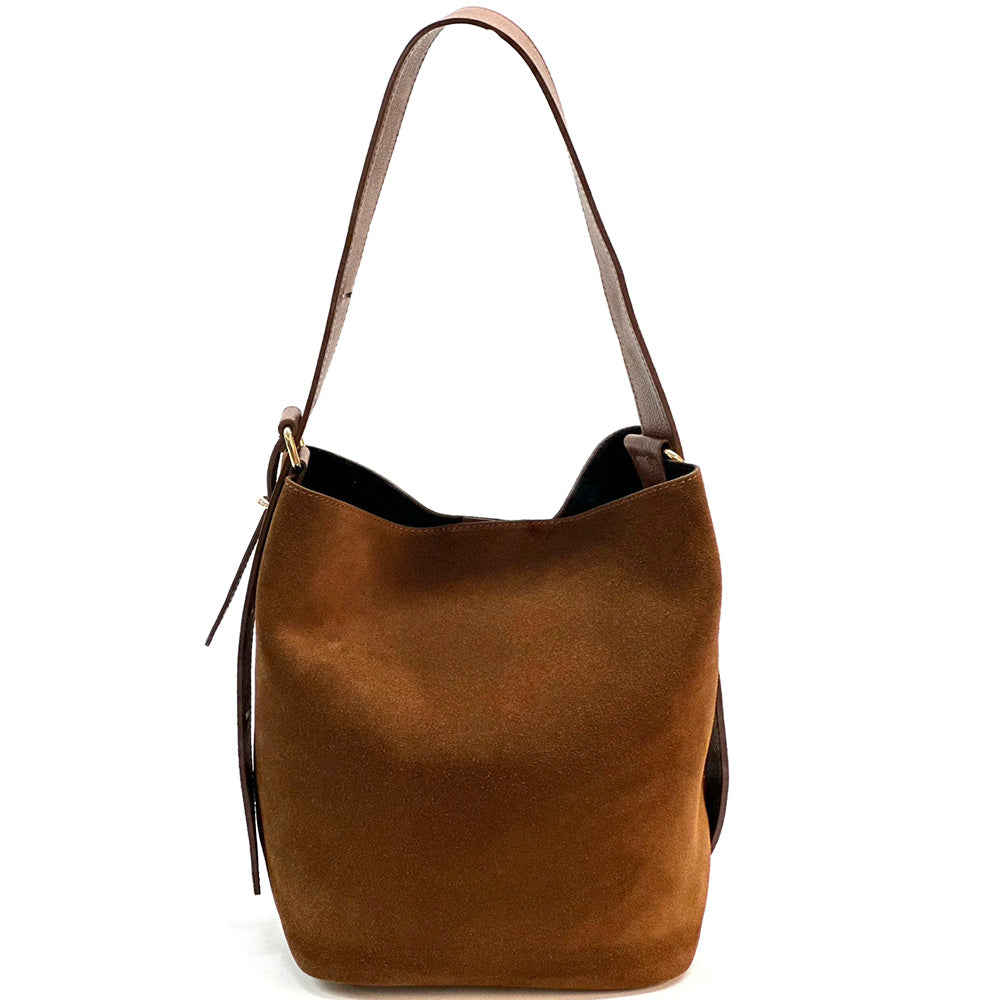 Amalia Suede Leather Bag - Made in Italy