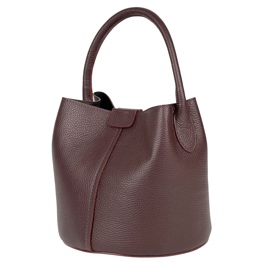 Grazia Leather Bucket Bag - Made In Italy