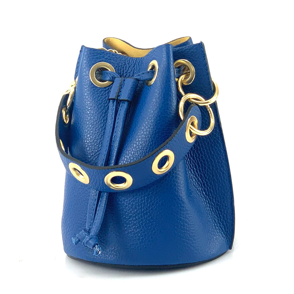 Eileen leather bucket bag - Made In Italy