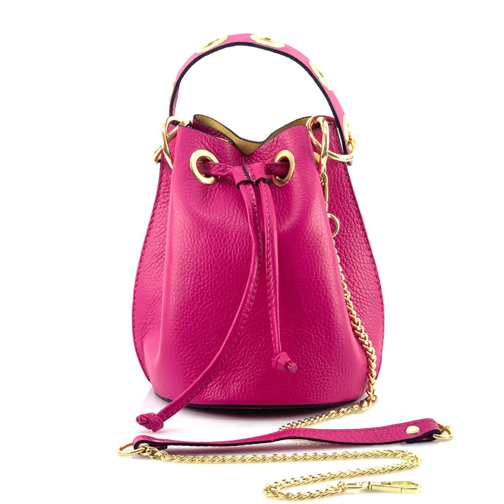 Eileen leather bucket bag - Made In Italy