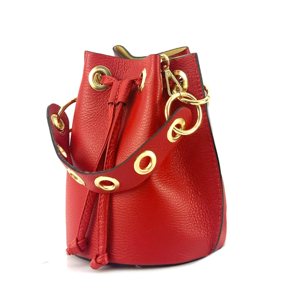 Eileen leather bucket bag - Made In Italy
