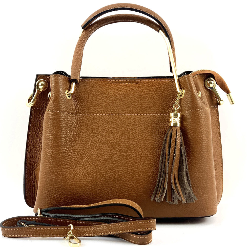 Lorena Leather Handbag - Made In Italy