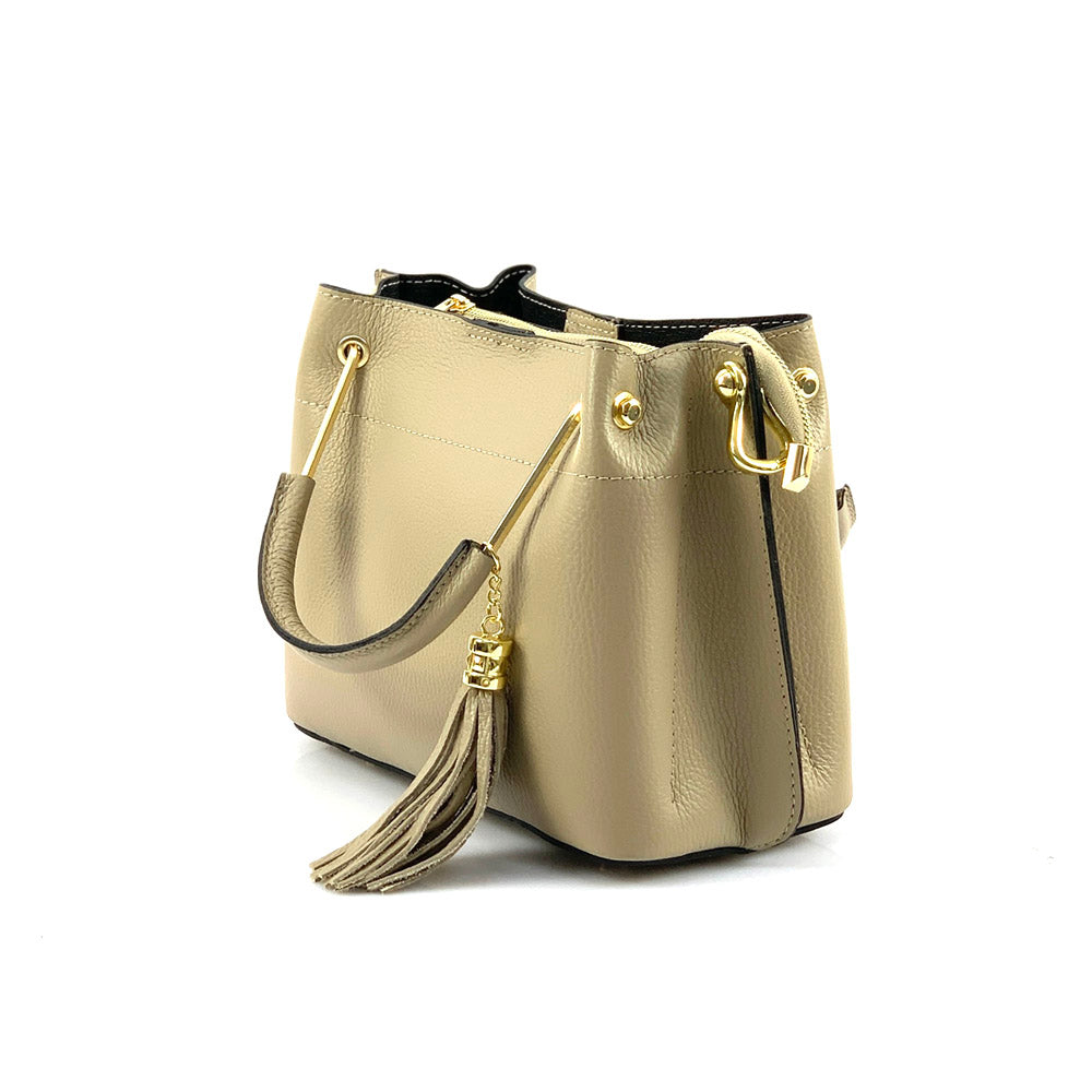 Lorena Leather Handbag - Made In Italy