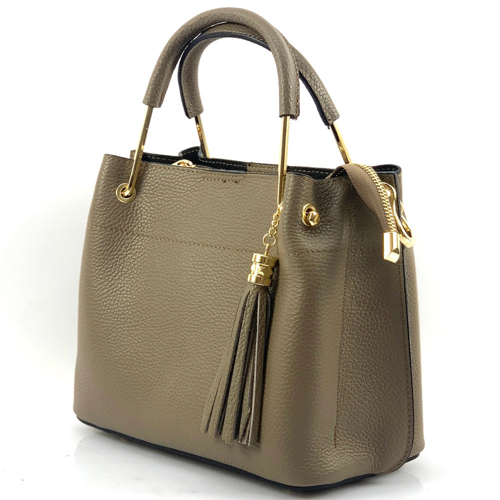 Lorena Leather Handbag - Made In Italy