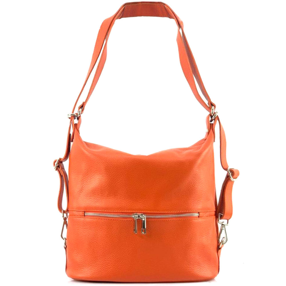 Bougainvillea leather backpack - Made In Italy