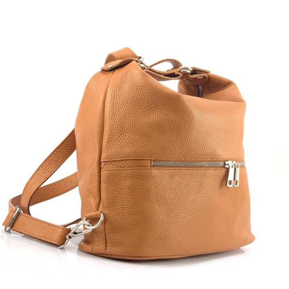 Bougainvillea leather backpack - Made In Italy