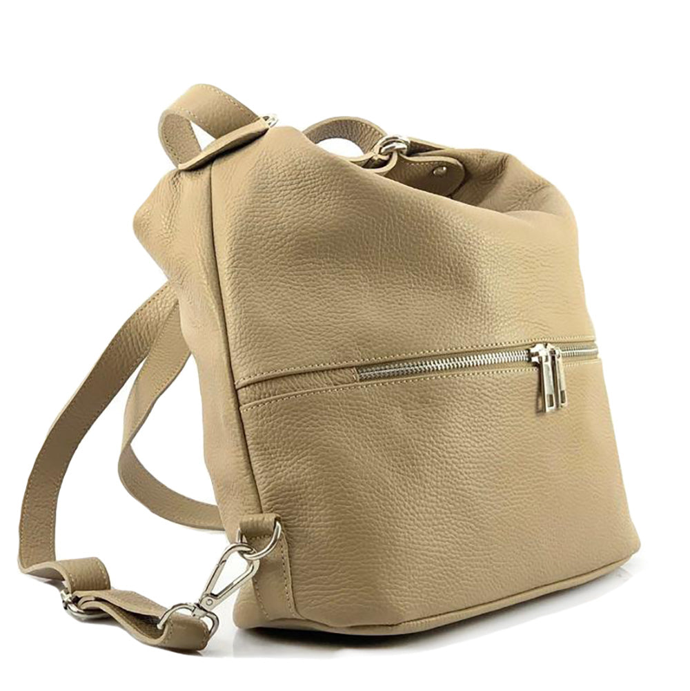 Bougainvillea leather backpack - Made In Italy