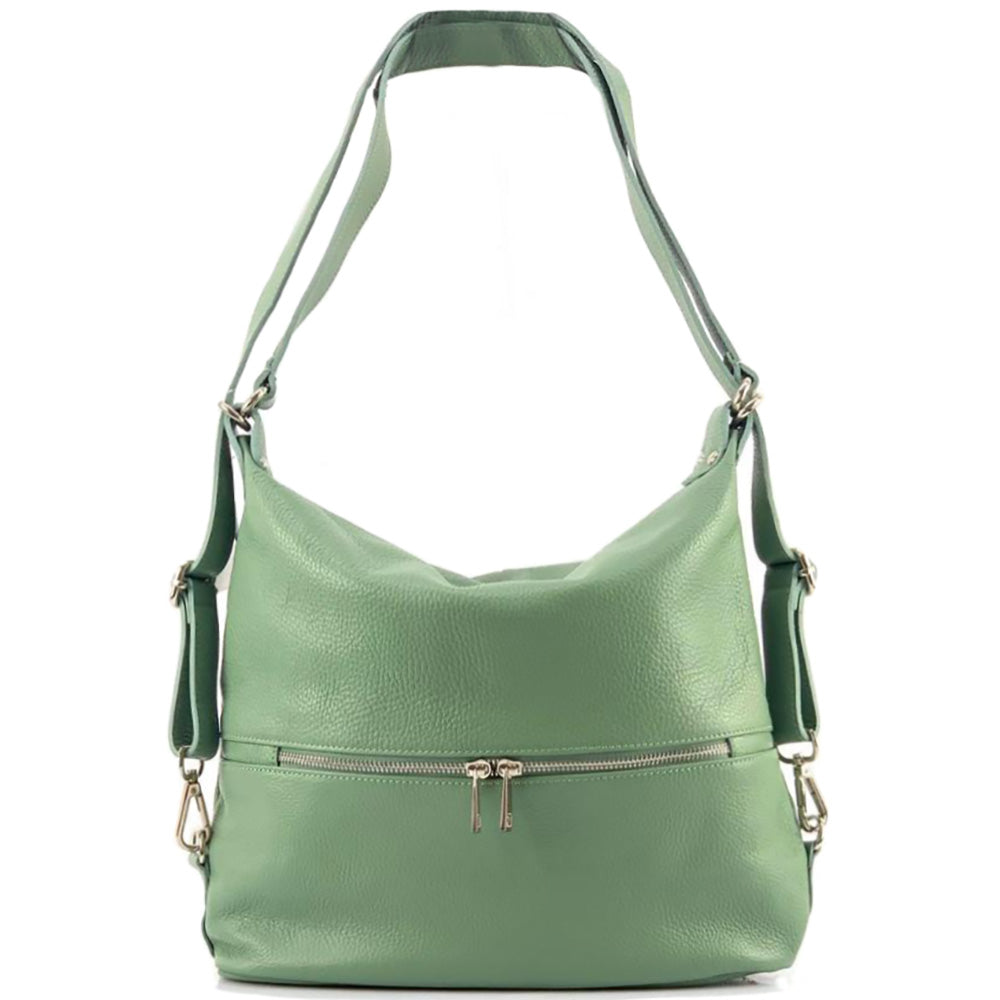 Bougainvillea leather backpack - Made In Italy
