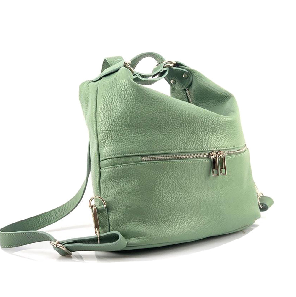 Bougainvillea leather backpack - Made In Italy
