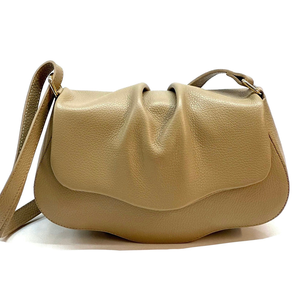 Maria Cross-Body Bag in Calfskin Leather - Made In Italy