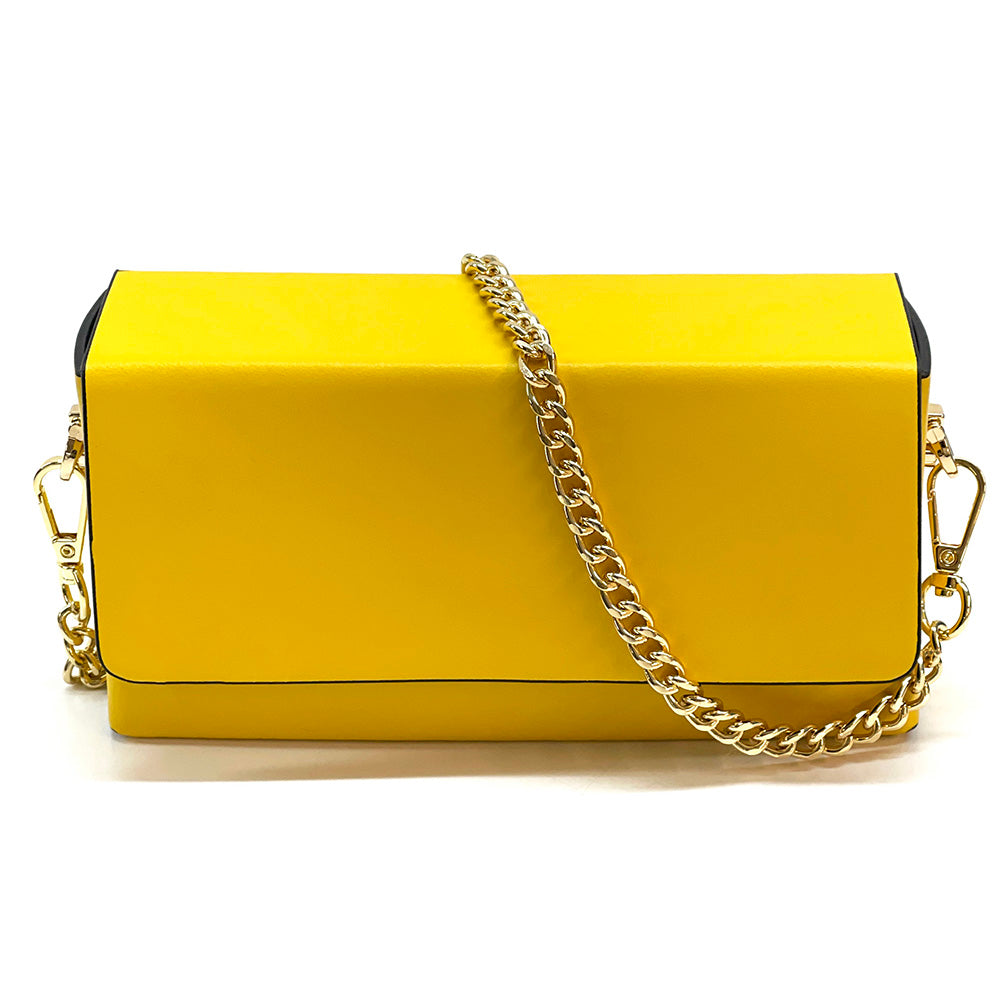Evelysa Leather Mini Shoulder Bag - Made in Italy