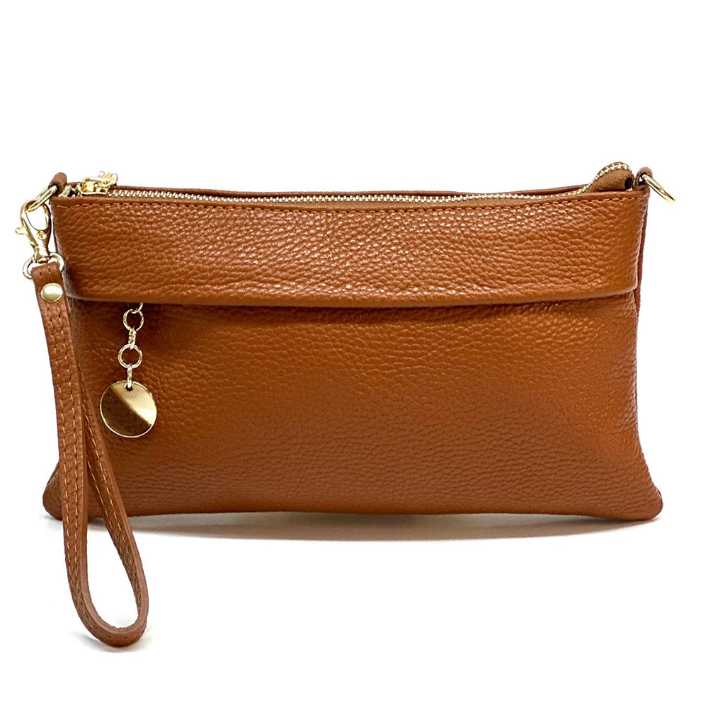 Fiorina Leather Clutch Bag - Made In Italy