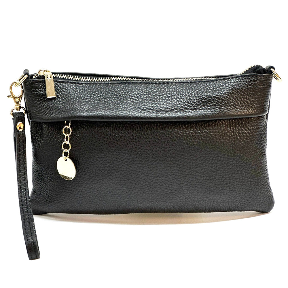 Fiorina Leather Clutch Bag - Made In Italy