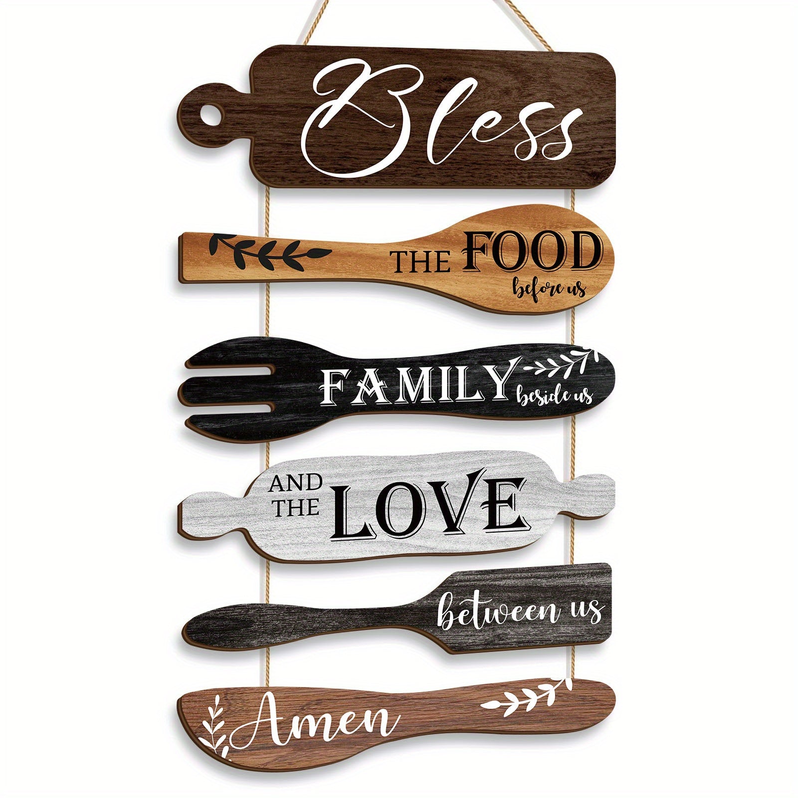 Kitchen Decoration Retro Chic Wooden Blessing Signs