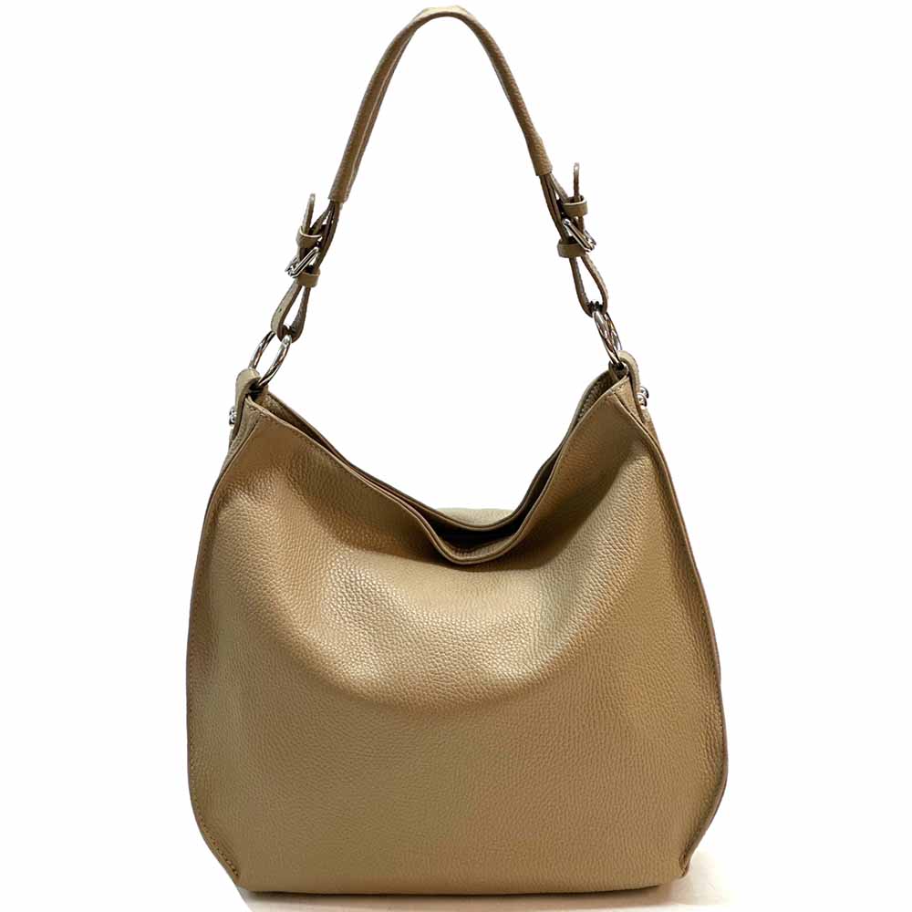Amica Leather Shoulder Bag - Made In Italy